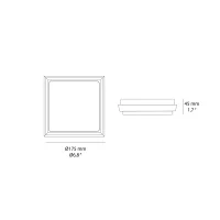 Zafferano Alu wall ceiling led lamp 25W square