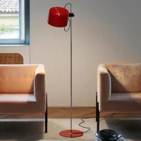Oluce Coupé lampada da terra led Rosso Scarlett