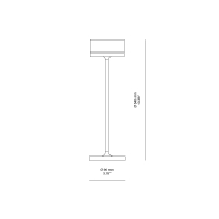 iGuzzini Whisper lampada da tavolo a batteria per esterno