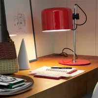 Oluce Coupé Scarlet Red led table lamp