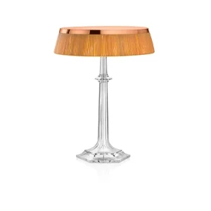 Flos Bon Jour Versailles LED Lampada da Tavolo Rame Rafia