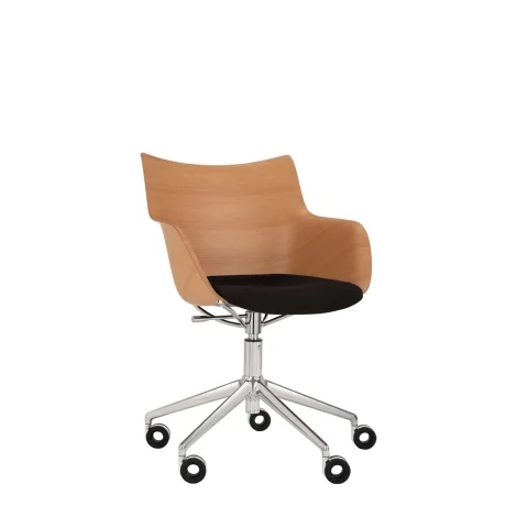 Kartell Q/Wood Wheels Soft chair