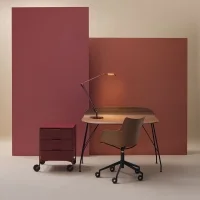 Kartell sedia Q/Wood Rotelle Soft