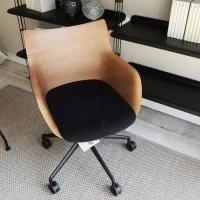 Kartell sedia Q/Wood Rotelle Soft