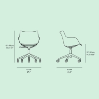 Kartell sedia Q/Wood Rotelle