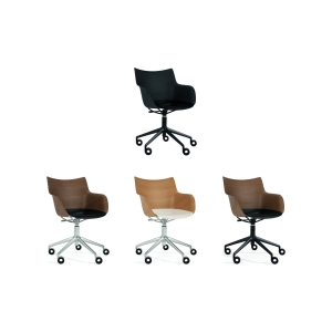 Kartell sedia Q/Wood Rotelle