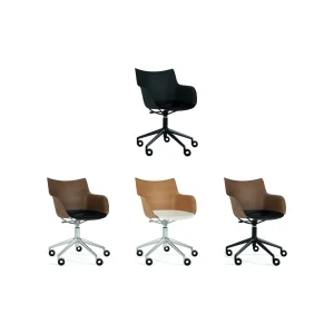 Kartell sedia Q/Wood Rotelle