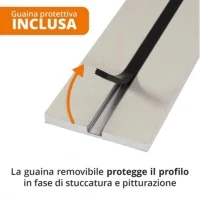 Kit Profilo in alluminio con cartongesso taglio Di Luce 2M