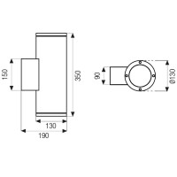 Boluce Blitz 9062.352 Applique Lampada Parete Bidirezionale