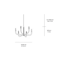 Luceplan J-US lampadario led small Nero H30
