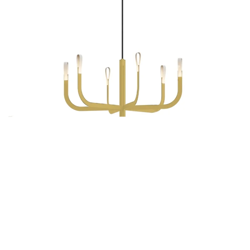 Luceplan J-US lampadario led small Oro H30