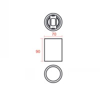 Molveno Lighting Argo Small Ceiling Cylinder Surface Round