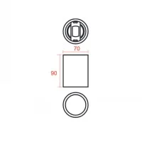 Molveno Lighting Argo Small Cilindro a Soffitto Plafone in Molveno Lighting Argo Small Cilindro a Soffitto Plafone in