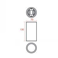 Molveno Lighting Argo Medium Cilindro a Soffitto Plafone in