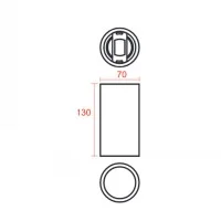 Molveno Lighting Argo Medium Cilindro a Soffitto Plafone in