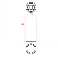 Molveno Lighting Argo Large Cilindro a Soffitto Plafone in