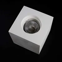 Lampo Ceiling Cube GU10 Surface Round Plaster Gypsolyte