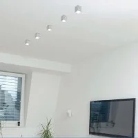 Lampo Ceiling Cube GU10 Surface Round Plaster Gypsolyte