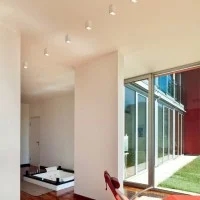 Lampo Ceiling Cube GU10 Surface Round Plaster Gypsolyte