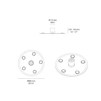 Rotaliana Collide H5 lampada led da parete o soffitto