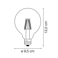 Ideal Lux Lampadina Ambrata Vintage E27 LED 4W Globo G95 300lm Ideal Lux Lampadina Ambrata Vintage E27 LED 4W Globo G95 300lm