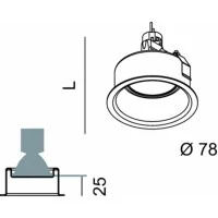 Lucifero's CI50F Faretto Incasso Tondo LED 1x50W GU10 Grigio
