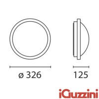 iGuzzini B836 iFace White ceiling lamp 26W Fluorescent for