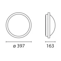 iGuzzini B841 iFace Gray ceiling lamp 46W Fluorescent for