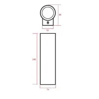 MOLVENO LIGHTING Pipe Round Plaster Applique Wall Lamp