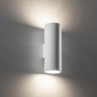 MOLVENO LIGHTING Pipe Round Plaster Applique Wall Lamp