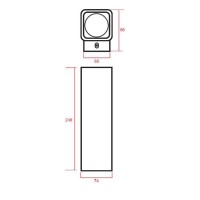 MOLVENO LIGHTING Pipe Square Applique Lampada da Parete