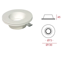 Molveno Oblo' LED Faretto Incasso Soffitto Gesso Gypsolyte