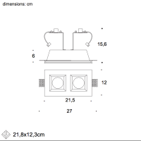 PAN INC1503 Priamo Faretto Incasso in Gesso Verniciabile