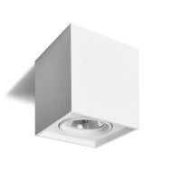 MOLVENO LIGHTING Cube Faretto da Soffitto AR111 Gesso Gypsolyte