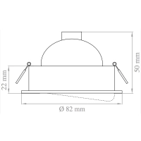 Lampo DIK OR Adjustable Recessed Spotlight for False Ceiling