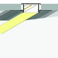 Lampo Aluminum Profile Kit Cut Of Light 2 Meters for False