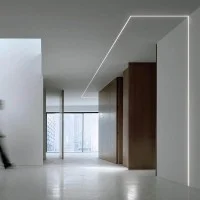 Lampo Aluminum Profile Kit Cut Of Light 2 Meters for False