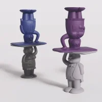 Slide Together Light White table