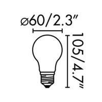 LED Lamp Drop Edison A60 Gold half sphere E27 8W 2700K 806lm
