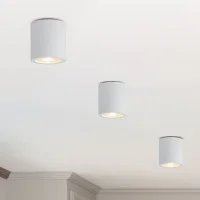 Lampo Ceiling Cylinder GU10 Surface Round Plaster Gypsolyte