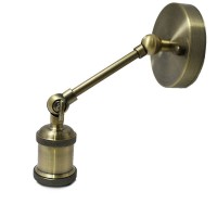 Lampada Da Parete Vintage Regolabile Bronzo E27 portalampada