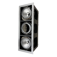 IGuzzini Grey Frame 3 lights 3 X G12 triple downlight