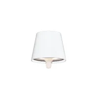 Zafferano Poldina Lido bianco batteria led ceramica pois