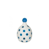 Zafferano Poldina Lido blue battery led pois ceramic