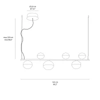 Ondaluce Mali suspension lamp