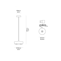 Zafferano SWAP PRO battery LED lamp