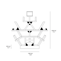 Memphis Carlton bookcase