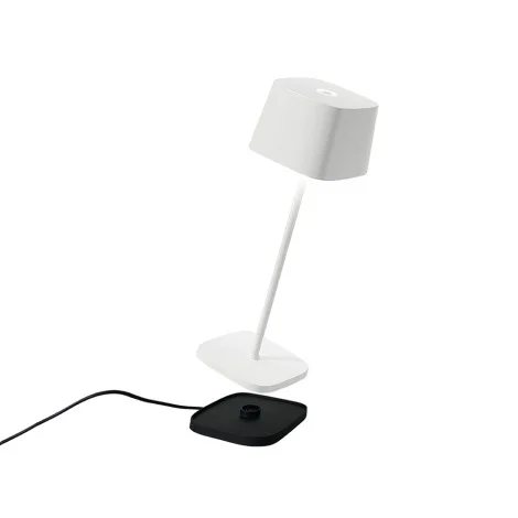 Zafferano Ofelia PRO Lampada LED da Tavolo a Batteria Con Base a Contatto