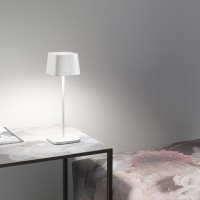 Zafferano Ofelia PRO Lampada LED da Tavolo a Batteria Con Base a Contatto