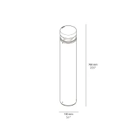 Lombardo Tok 700 cylindrical floor bollard ip66
